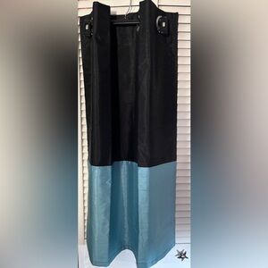 8 panels Grommet style Blue & Black Curtains 2” diameter hole 36x27